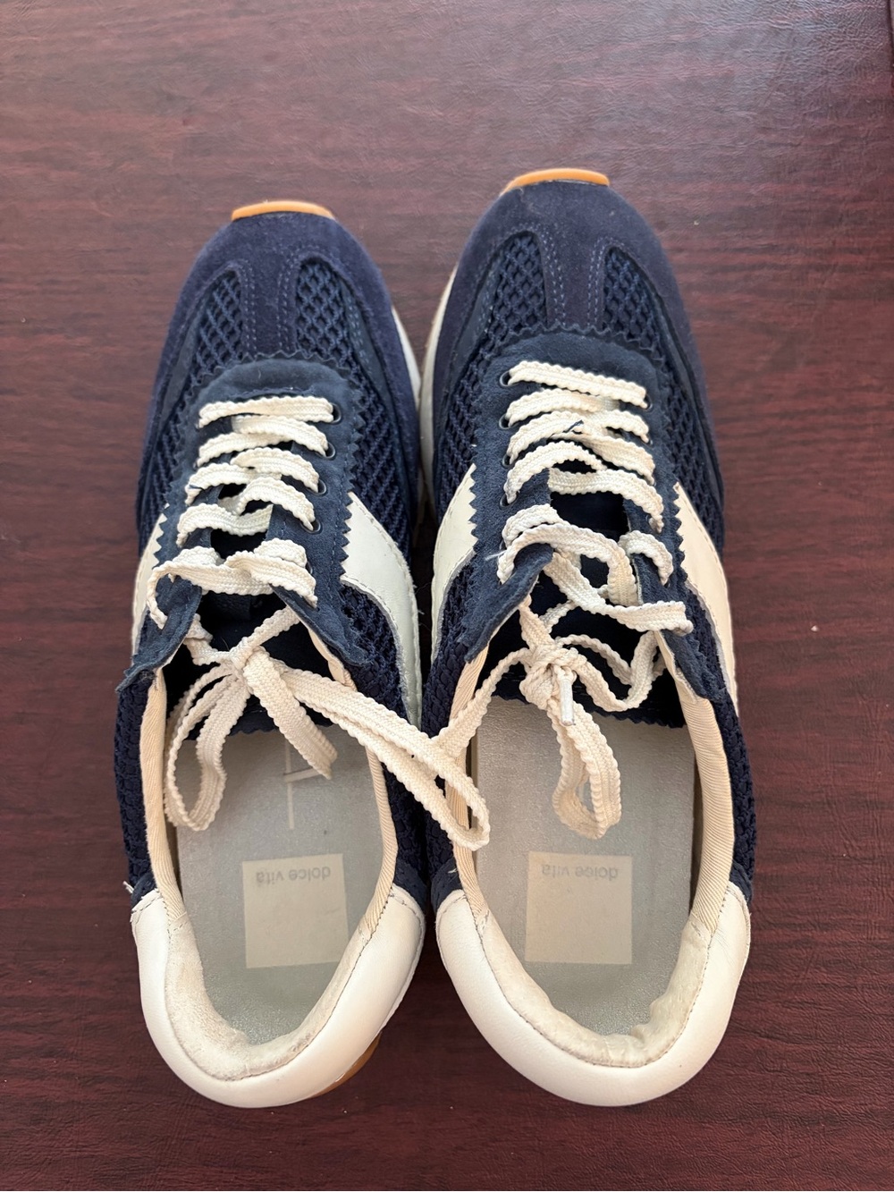 Dolce Vita Navy and White Women’s Athletic Sneakers